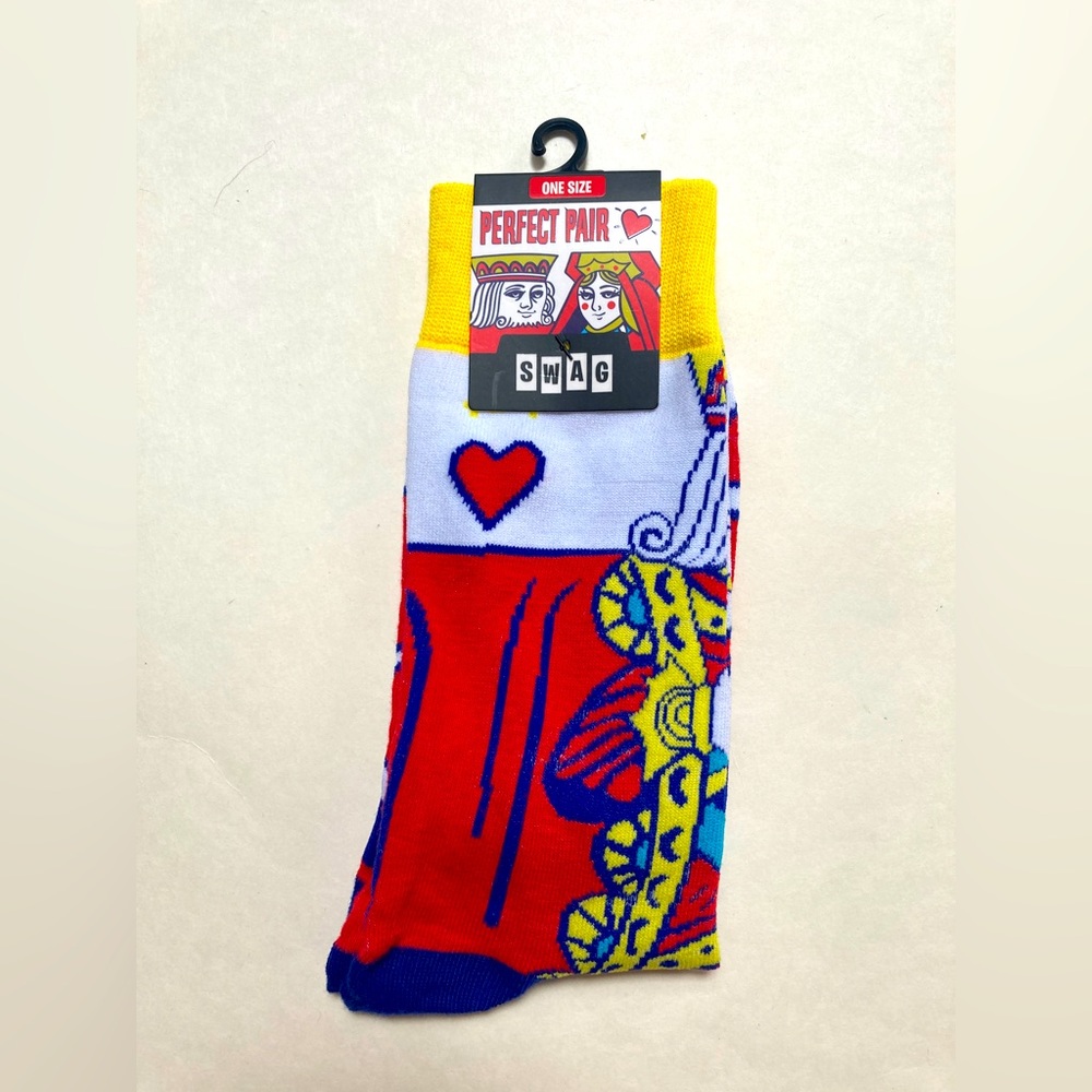 Socks King Queen of Hearts Swag Socks